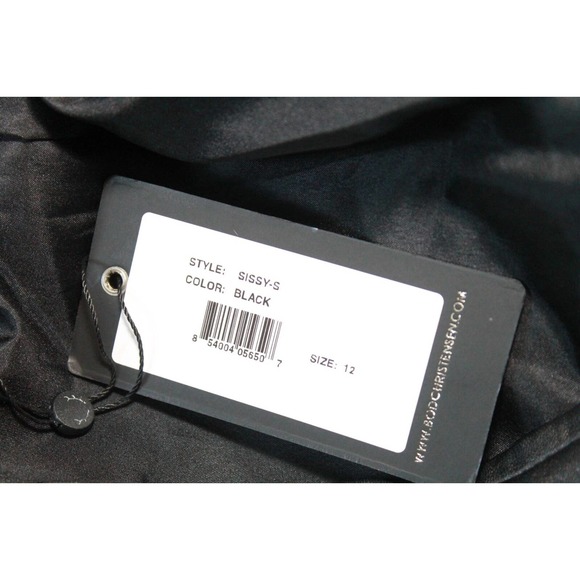 NWT Bod & Christensen Soft Leather Sissy Midi Skirt Black Women's Size 12 H14127 - Picture 9 of 12